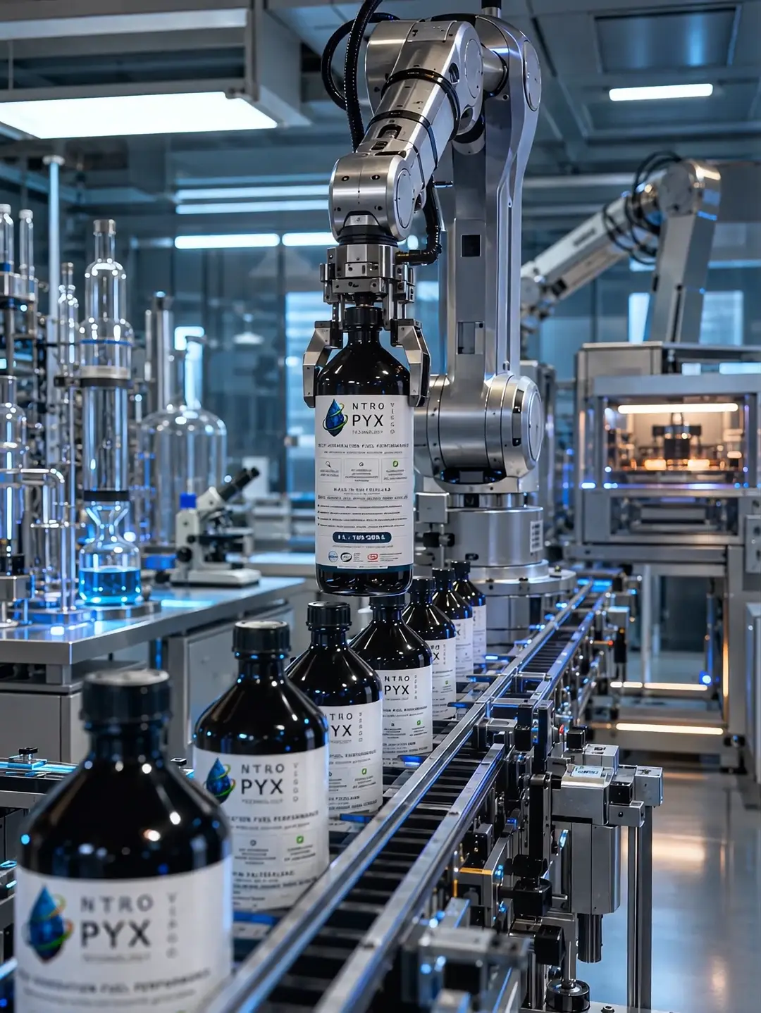 NTROPYX-Abfülllinie unter Schweizer Produktionskontrolle